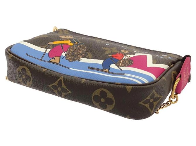 Louis Vuitton Monogram Mini Pochette Accessoires Castaño - vista 3