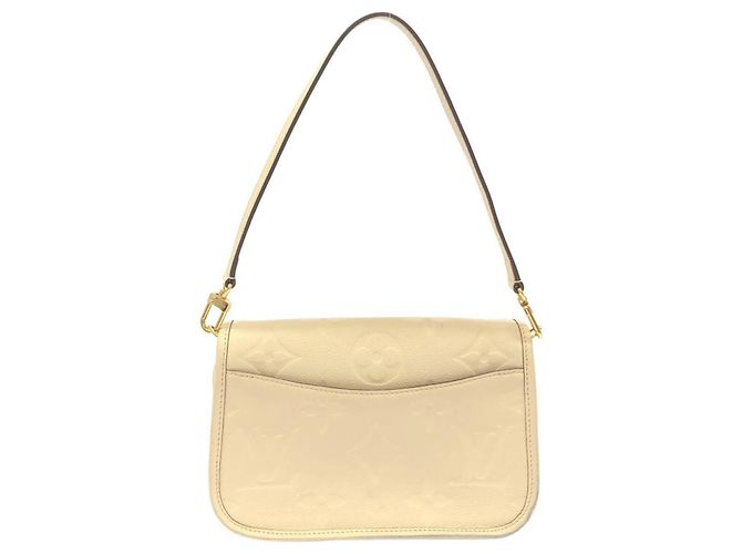 Borsa a Spalla Louis Vuitton Monogram Empreinte Diane Beige - vista 2