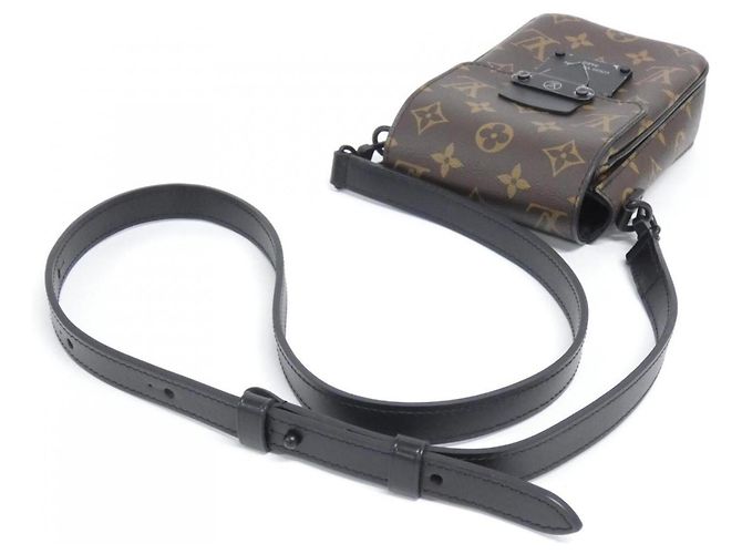 Portafoglio verticale Louis Vuitton Monogram Macassar S-Lock Marrone - vista 5