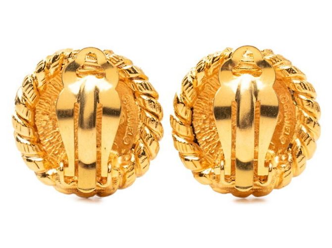 Chanel Coco Mark runde Ohrringe Golden - vista 2