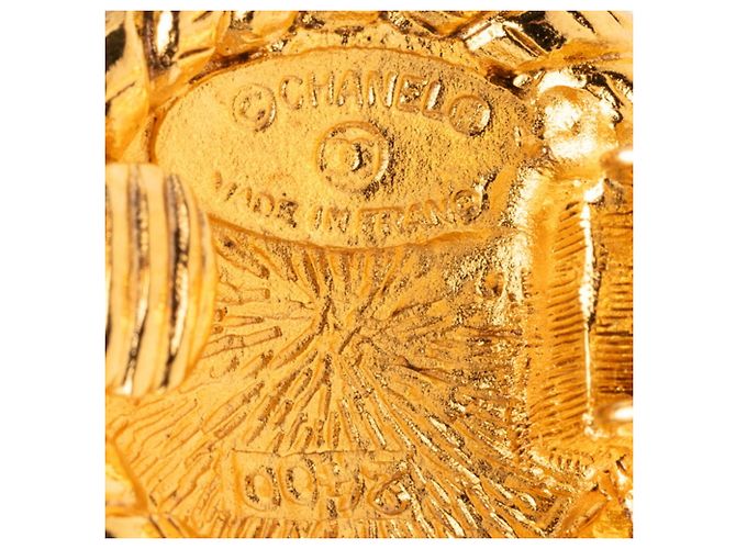 Chanel Coco Mark runde Ohrringe Golden - vista 3