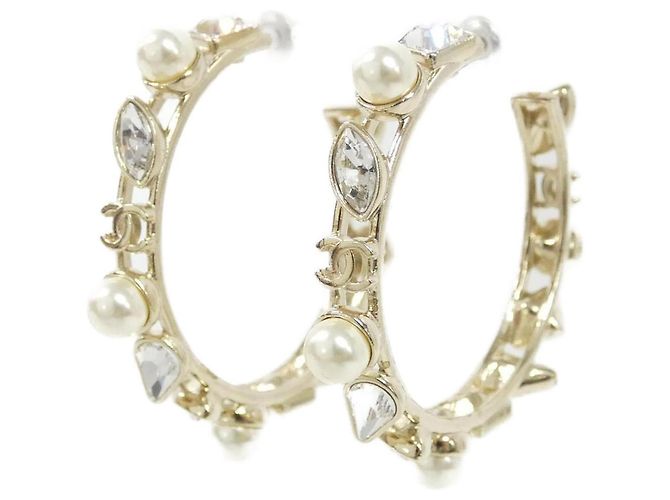 Orecchini a lobo Chanel AB1831 Bianco - vista 2
