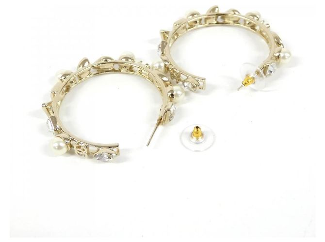 Orecchini a lobo Chanel AB1831 Bianco - vista 3