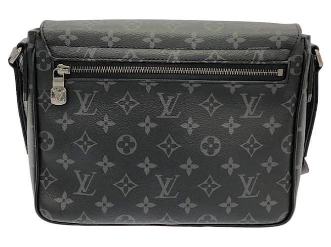 Borsa a tracolla Louis Vuitton Monogram Eclipse District PM Nero - vista 2