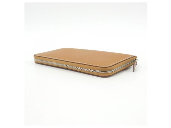Cartera larga de seda Hermès EN LIBERTE Dorado Verde claro Morado oscuro - vista 2