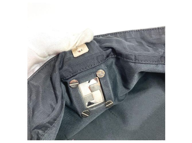 FENDI Vintage FF Logo Tote Bag Schwarz - Ansicht 10