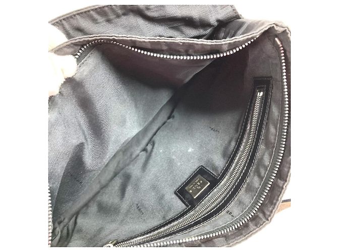 FENDI Vintage FF Logo Tote Bag Schwarz - Ansicht 11