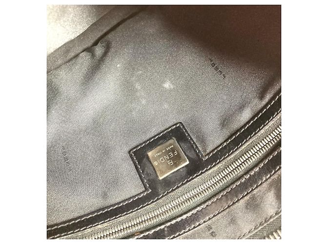 FENDI Vintage FF Logo Tote Bag Schwarz - Ansicht 12