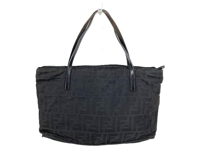 FENDI Vintage FF Logo Tote Bag Schwarz - Ansicht 2