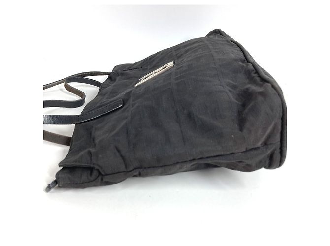 FENDI Vintage FF Logo Tote Bag Schwarz - Ansicht 3