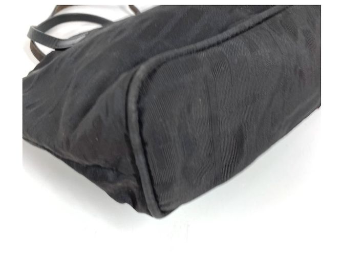 FENDI Vintage FF Logo Tote Bag Schwarz - Ansicht 4