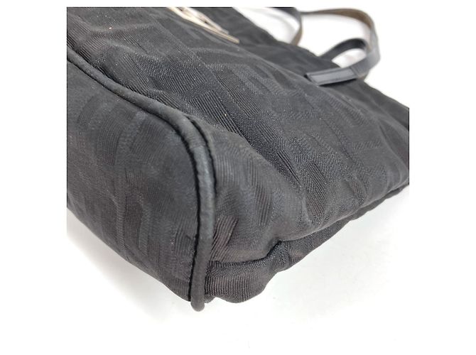 FENDI Vintage FF Logo Tote Bag Schwarz - Ansicht 6