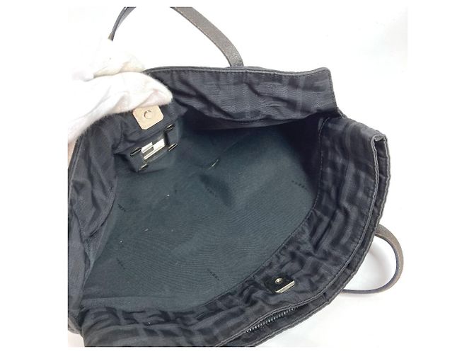 FENDI Vintage FF Logo Tote Bag Schwarz - Ansicht 9