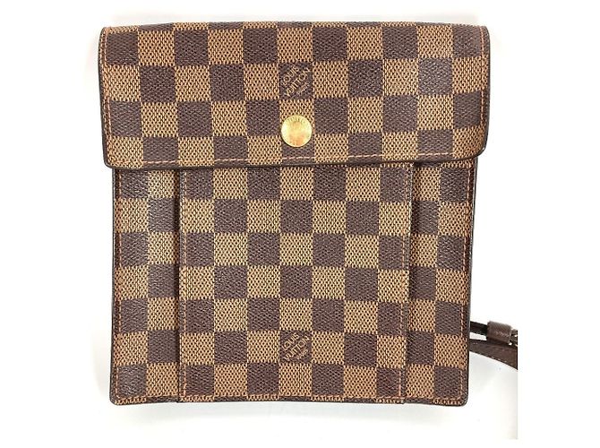Louis Vuitton Damier Pimlico Pochette Crossbody Flap Shoulder Bag Marrom - vista 2