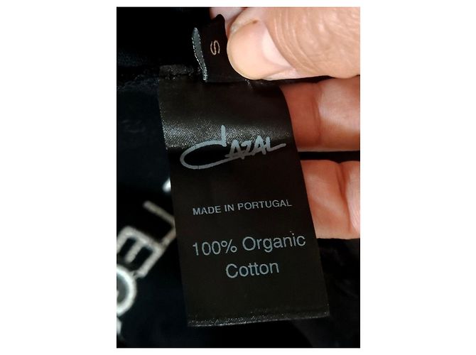 Autre Marque T-shirt CAZAL in cotone nero con logo Bianco - vista 13