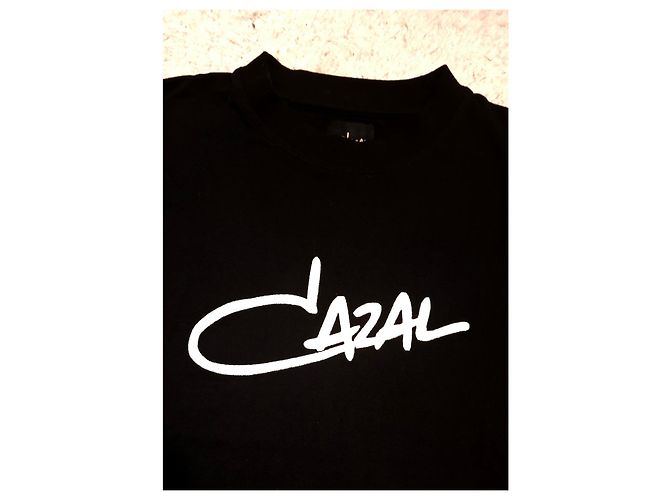Autre Marque T-shirt CAZAL in cotone nero con logo Bianco - vista 2