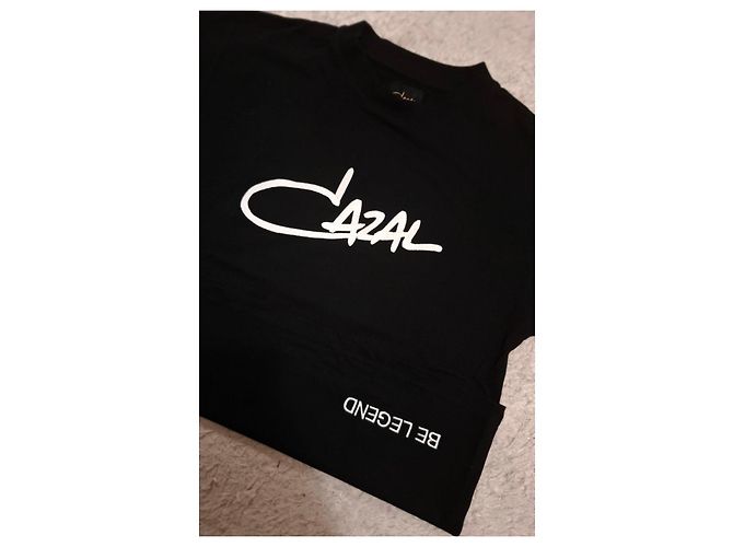 Autre Marque T-shirt CAZAL in cotone nero con logo Bianco - vista 4