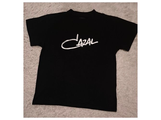 Autre Marque T-shirt CAZAL in cotone nero con logo Bianco - vista 6