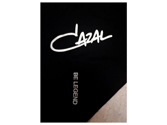 Autre Marque T-shirt CAZAL in cotone nero con logo Bianco - vista 8