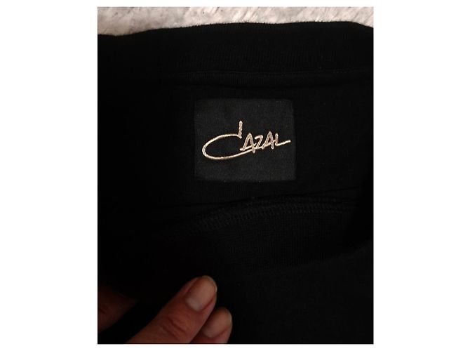 Autre Marque T-shirt CAZAL in cotone nero con logo Bianco - vista 9