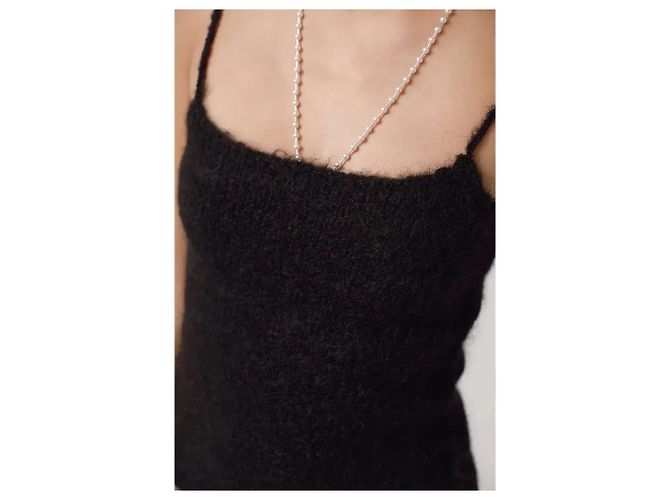 Autre Marque MUSIER Paris Canotta in misto mohair nero - vista 13