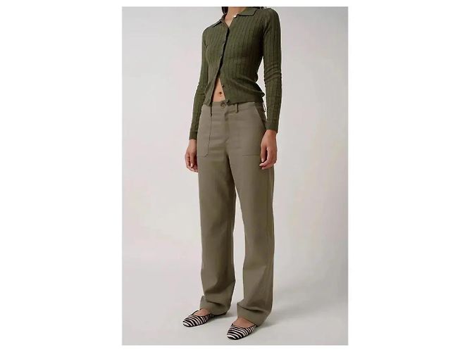 Autre Marque Musier Paris Weite Hose Khaki Größe 42 - Ansicht 2