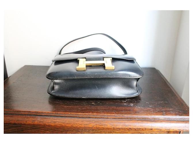 Hermès Constance borsa blu pelle box Nero - vista 9
