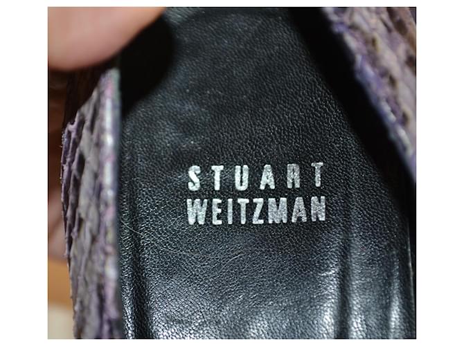 Décolleté in Pitone Stuart Weitzman Viola scuro - vista 2