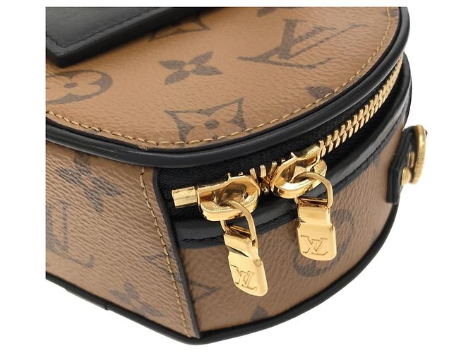 Borsa a tracolla Louis Vuitton Monogram Reverse Mini Boite Chapeau Marrone - vista 5