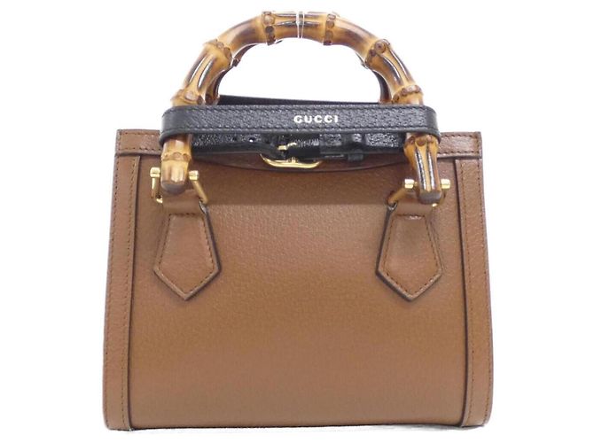 Borsa Gucci Diana in pelle marrone - vista 2