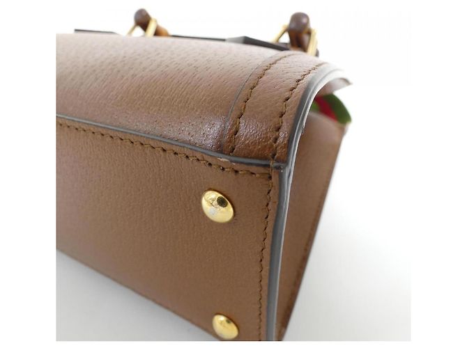 Borsa Gucci Diana in pelle marrone - vista 4