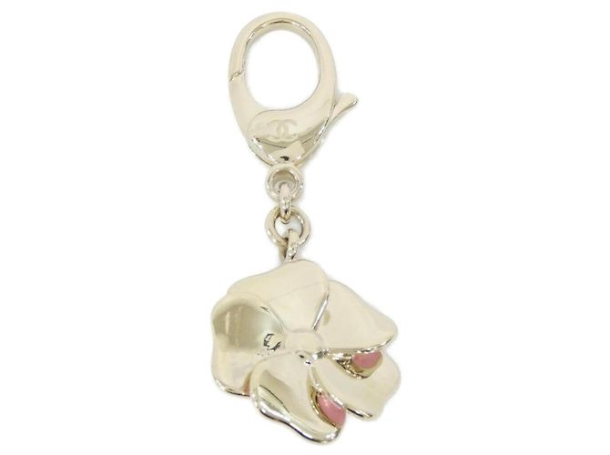 Portachiavi Chanel ABG424 Rosa Bianco D'oro - vista 2
