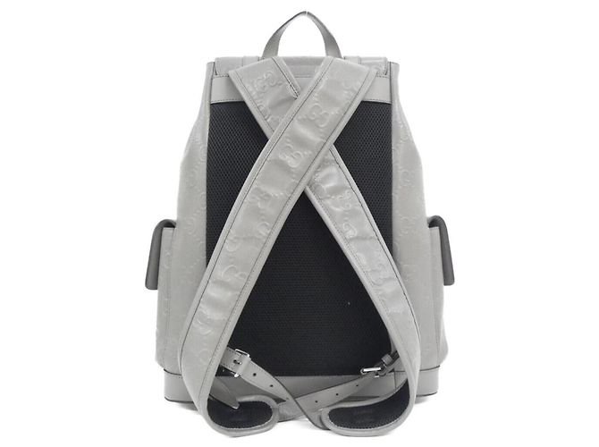 Mochila Gucci de cuero gris Castaño - vista 2