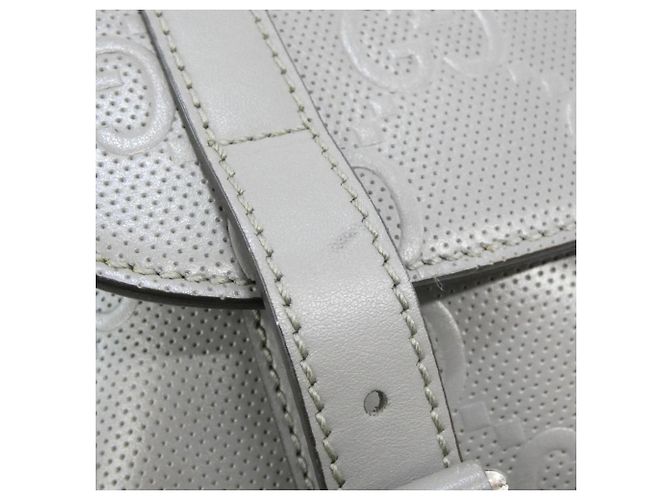 Mochila Gucci de cuero gris Castaño - vista 4