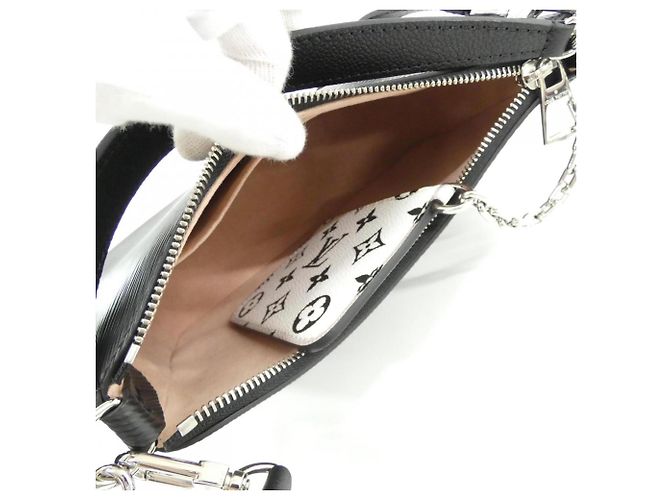 Borsa a Spalla Louis Vuitton Epi Marelle M80689 Nero - vista 7