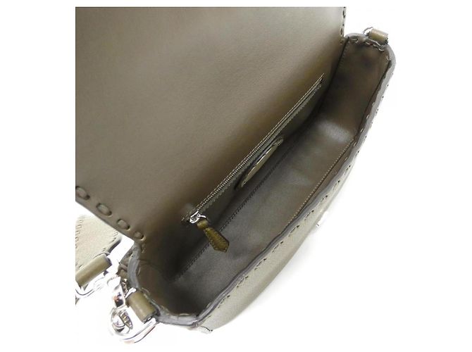 Borsa a tracolla Fendi SELLERIA Baguette Verde - vista 9