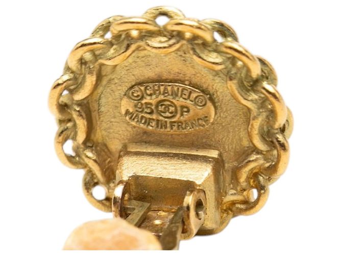 Chanel Coco Mark Vintage Clip-Ohrringe Golden - Ansicht 3