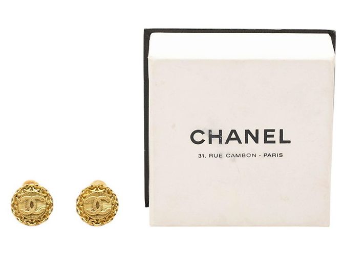 Chanel Coco Mark Vintage Clip-Ohrringe Golden - Ansicht 4