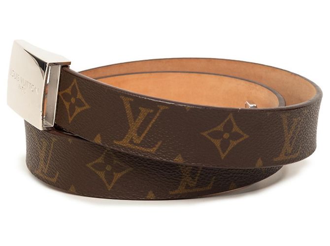 Louis Vuitton Monogram Ceinture Carrée Buckle Belt M6801 Marrone Monogramma - vista 2