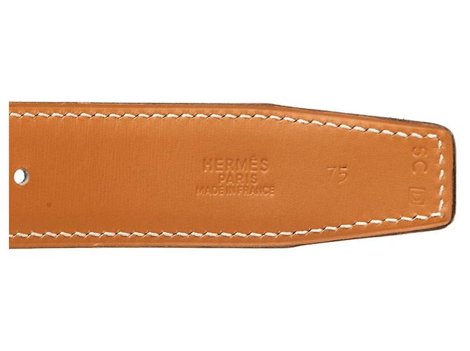 Hermès Cinto Hermes Constance com fivela logo H Marrom Preto - vista 5
