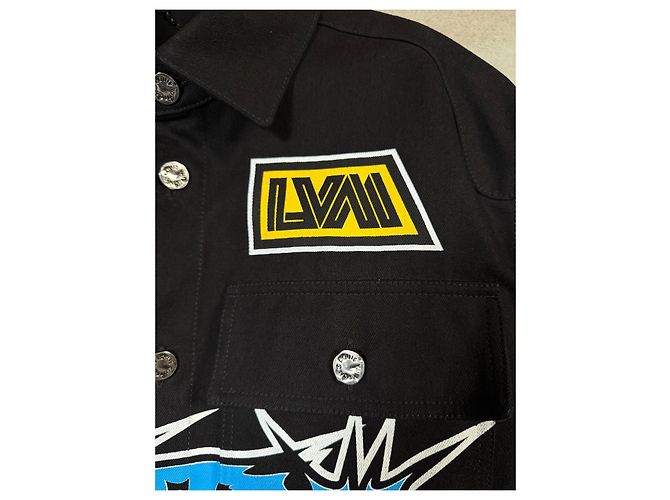 Louis Vuitton Giacca Racing Technique Nero Bianco Blu - vista 5