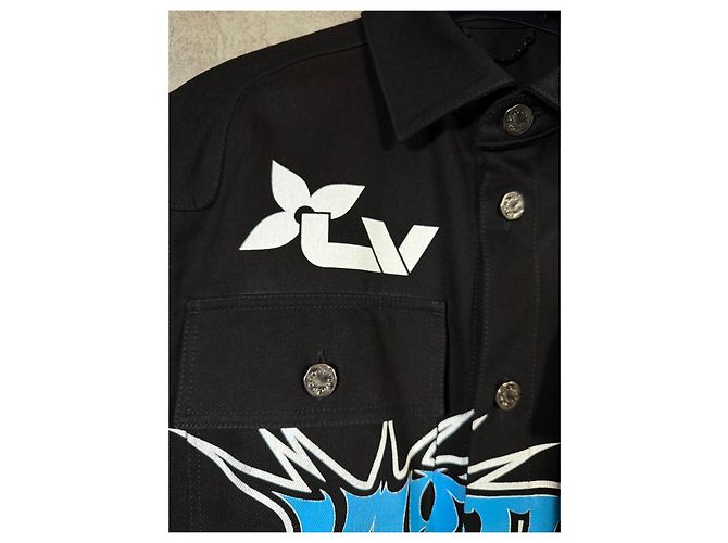 Louis Vuitton Giacca Racing Technique Nero Bianco Blu - vista 6