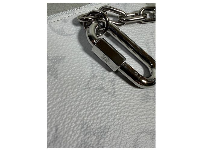 Louis Vuitton Pochette Clé Monogram White "Earth" Virgil Abloh Blanc Bleu Vert - vue 6