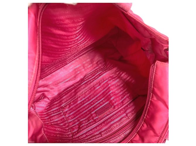 Tote Prada Triangle Logo Plate Bag Pink - view 12