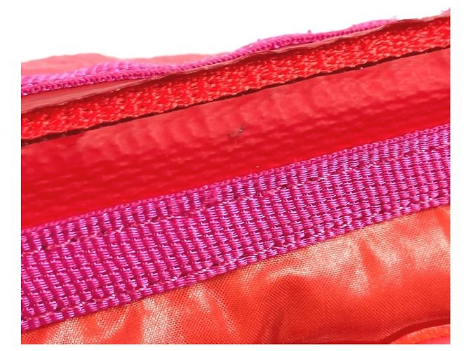 Pochette com mosquetão de corrente Chanel AS0431 Rosa Vermelho - vista 16