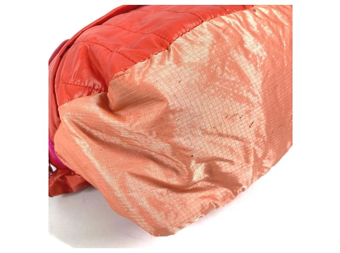 Pochette com mosquetão de corrente Chanel AS0431 Rosa Vermelho - vista 6