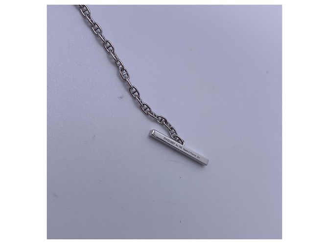 Bracciale Hermès Pig Nose in Oro Bianco e Diamanti Argento - vista 6