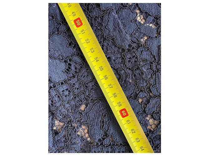 Sandro Paris Top de encaje floral azul marino con cuello blanco contrastado - vista 13