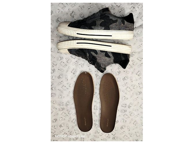 Sneakers Valentino Garavani Camouflage Nero Bianco Grigio - vista 6