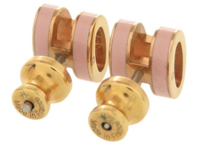 Hermès Pendientes Pop H Mini Hermes Oro Rosa Dorado - vista 2